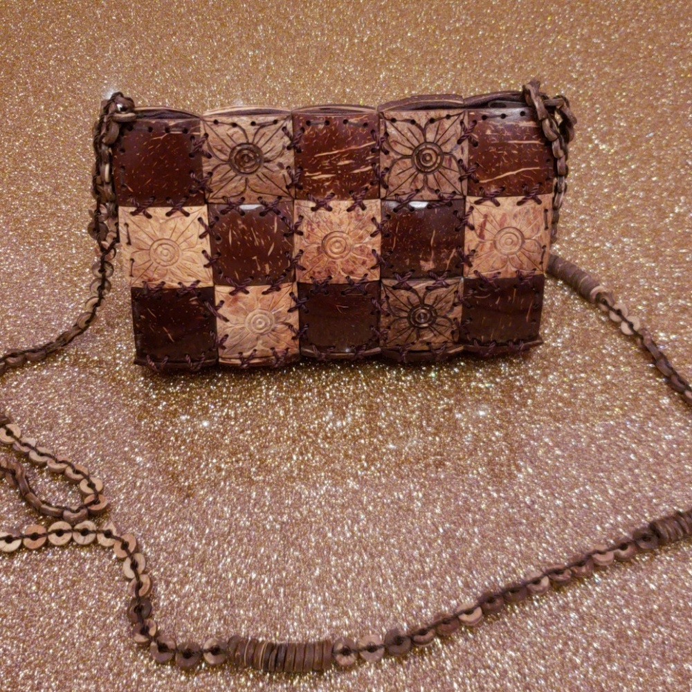 Artisan Coconut shell crossbody bag